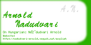 arnold nadudvari business card